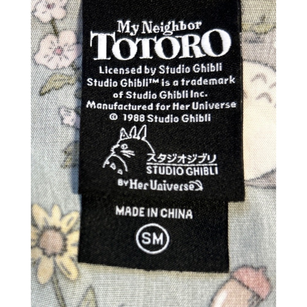 Her Universe X My Neighbor Totoro Front Tie Top Sz S Anime Woodland Fairy Whimsy - Picture 2 of 10